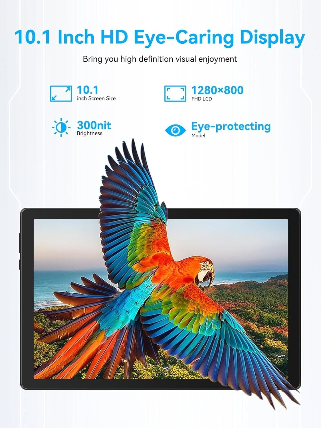 Планшет Whitedeer C10 10.1" 3+5/64ГБ 8 ядер Android 14 5000 мАг Чорно - Білий, фото №3