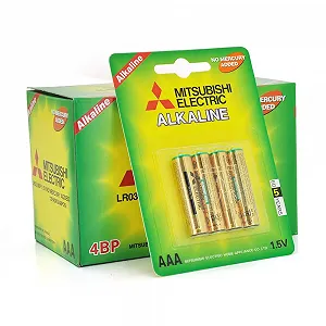 Батарея алкальна MITSUBISHI 1.5V AAA/LR03, 4pcs/card, 48pcs/inner box 576pcs/ctn - Фото 1