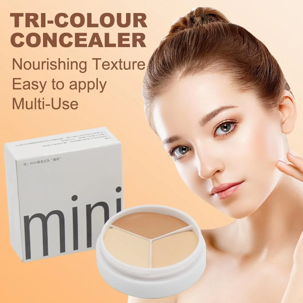 Палетка консилерів 3 кольори, Палетка для контурування консилером з пензлем, фото №7