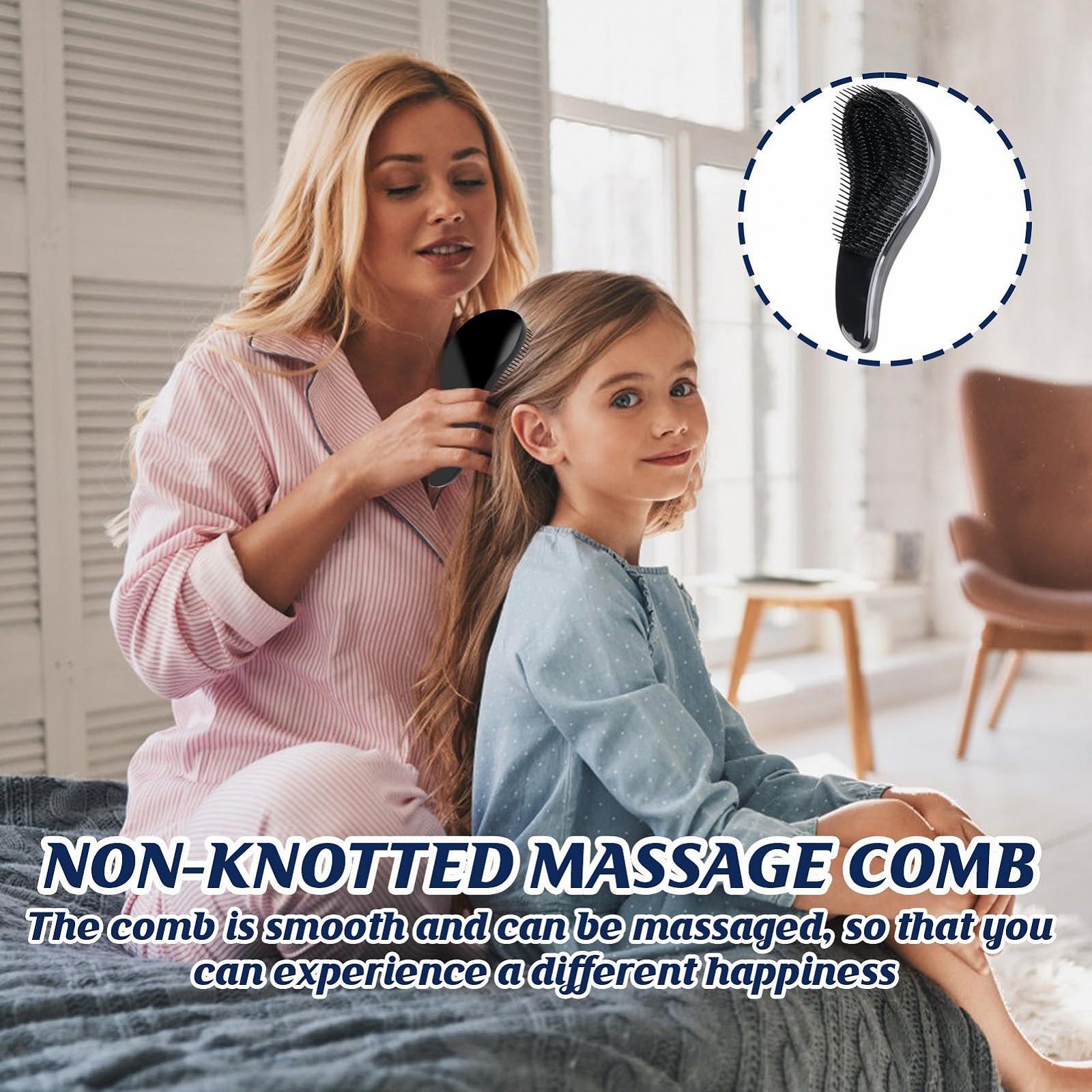 Щітка для волосся Professional Detangler Brush для розплутування волосся, зменшує втрату волосся, безболісний догляд, для всіх типів волосся, чорна, фото №5