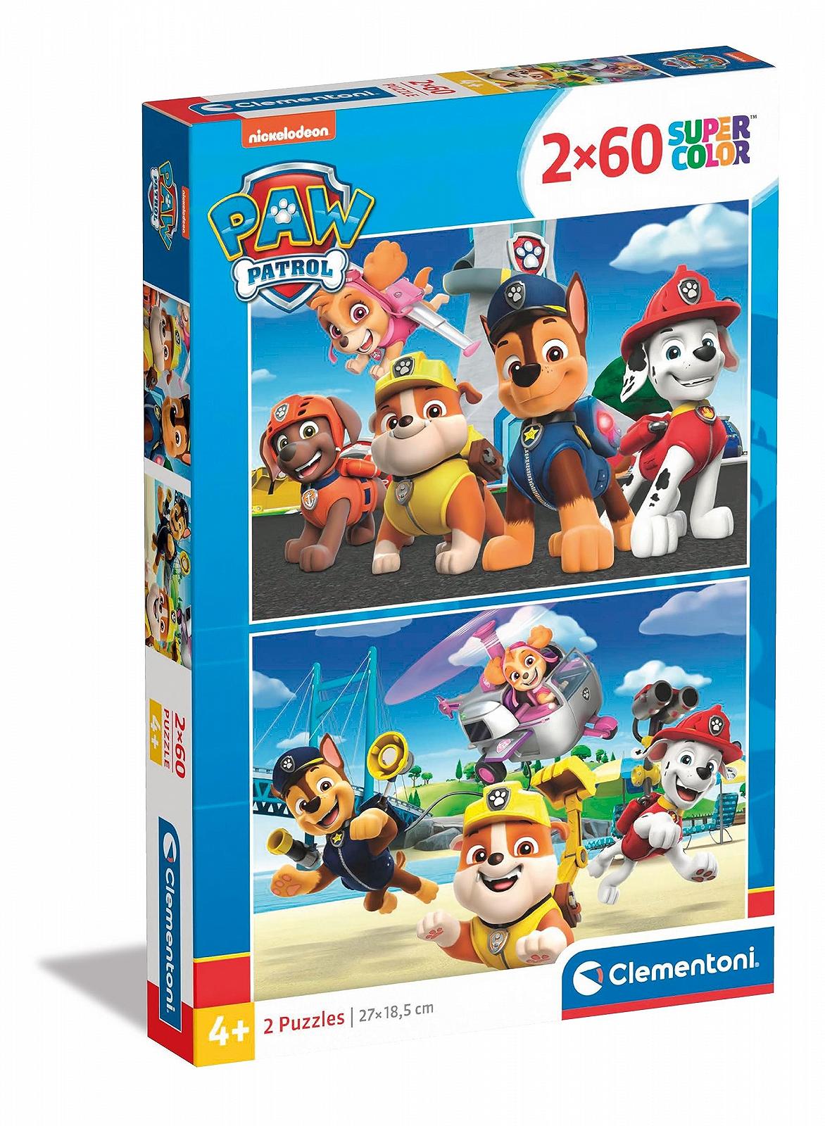 Пазл Clementoni Supercolour 21623 Paw Patrol 2х60 деталей, фото №1