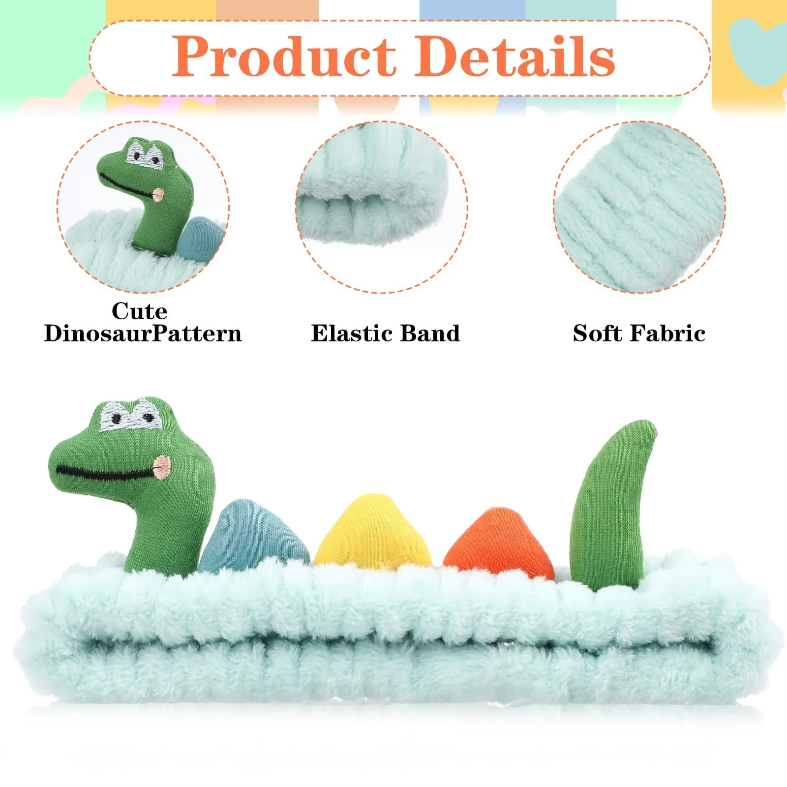 Пов'язка на голову Динозавр для вмивання, фото №4