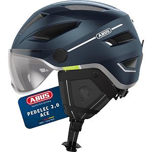 Шолом ABUS Pedelec 2.0 ACE City Cycling з заднім ліхтарем, козирком, дощовиком, захистом для вух, для чоловіків та жінок - Фото 1