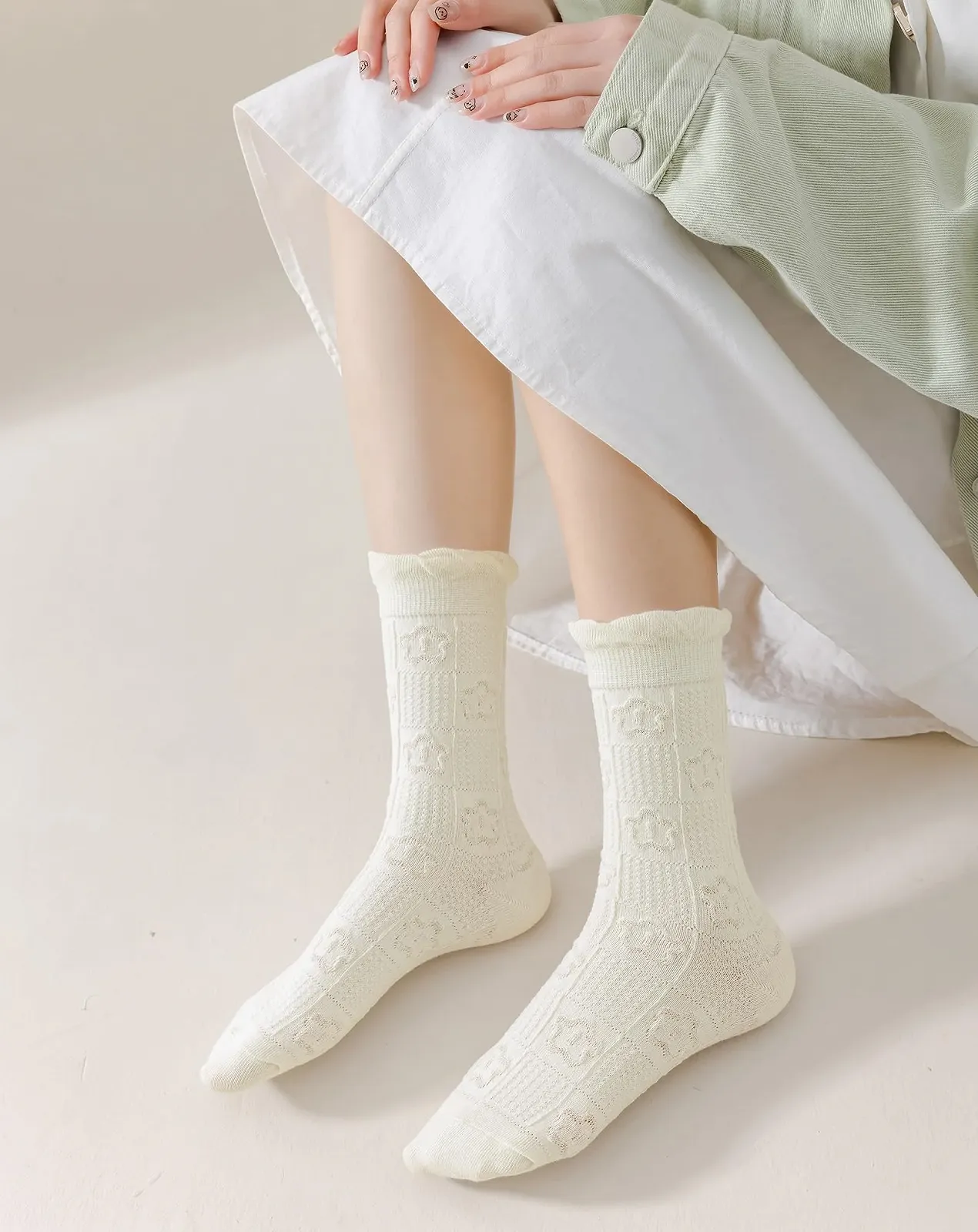 Шкарпетки Yawlsow з рюшами 5 пар Жіночі, фото №5