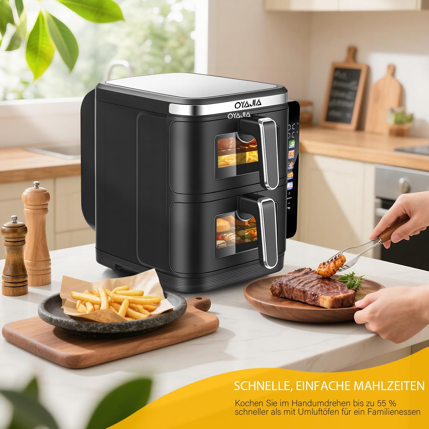 Мультипіч Double Stack вертикальна двокамерна 11 л 80-200°C безмасляна 2800 Вт, фото №7 Мультипіч Double Stack вертикальна двокамерна 11 л 80-200°C безмасляна 2800 Вт, фото №7