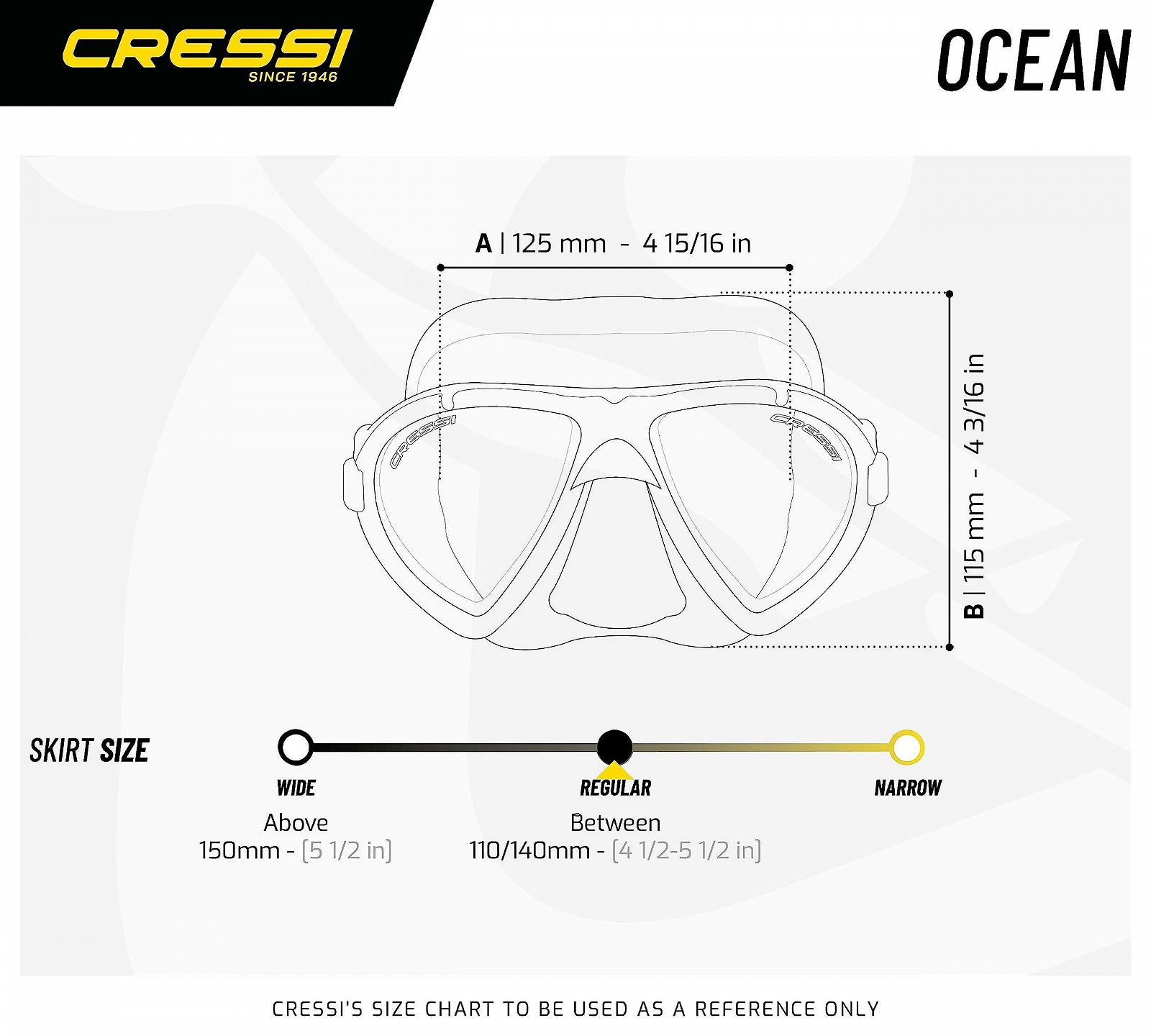 Маска для дайвінгу Cressi Ocean Total black, фото №5