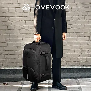 Рюкзак LOVEVOOK 40L Розширюваний Дорожній для 17-дюймового ноутбука Чорний synthetic.ua - Фото 1