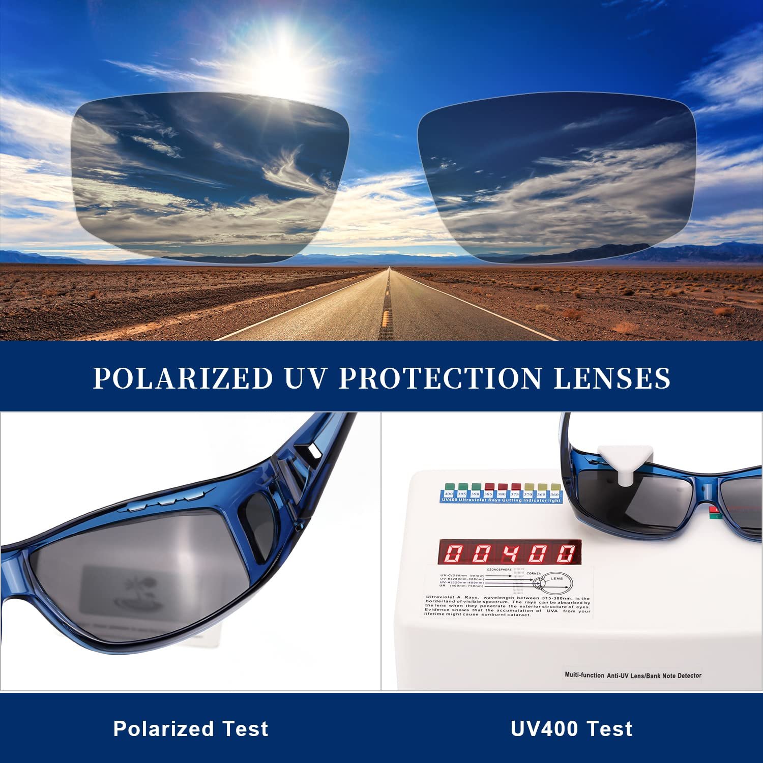 Поляризовані сонцезахисні окуляри унісекс Lvioe накладні поляризаційні, фото №6