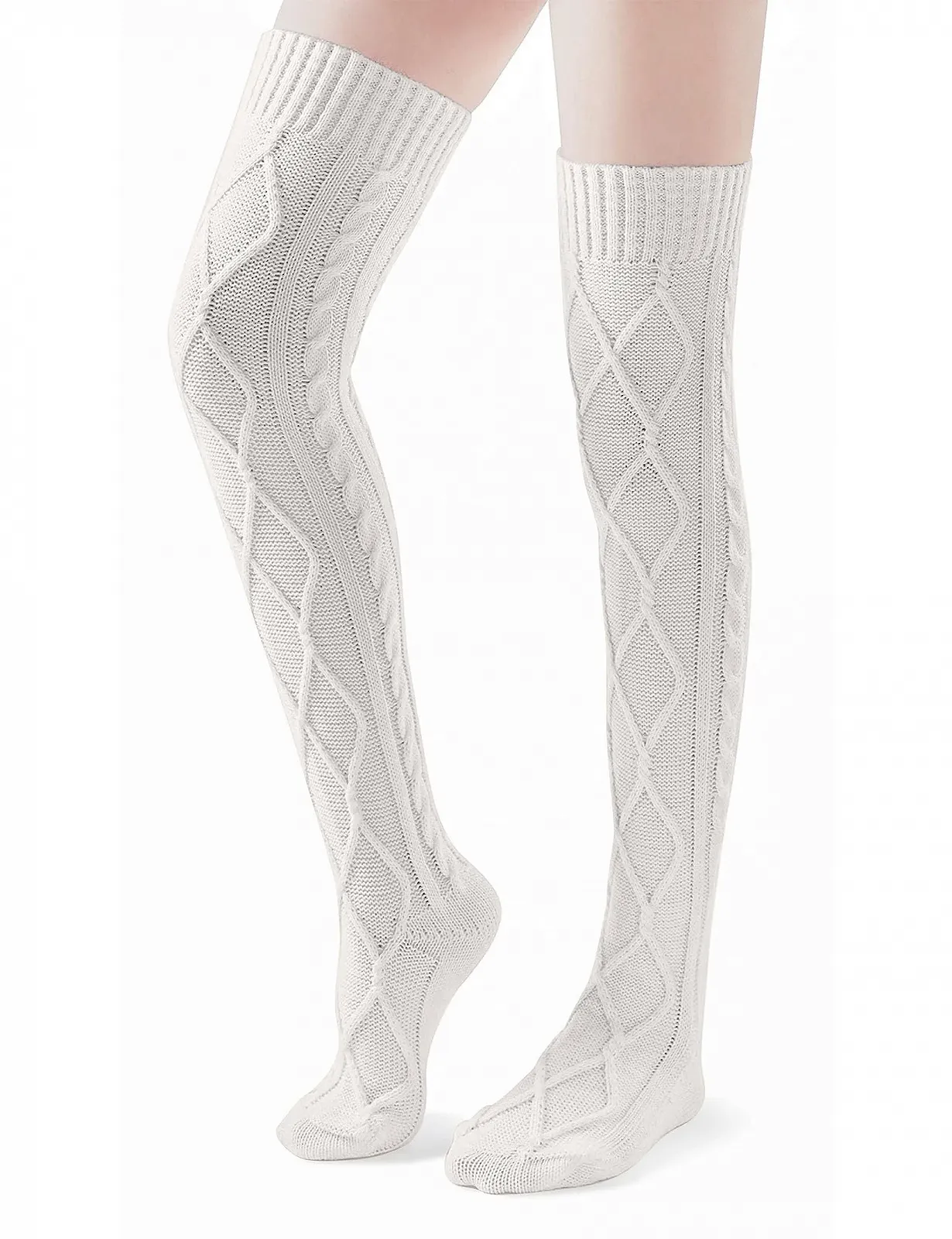 Жіночі теплі шкарпетки вище коліна, фото №3 Жіночі теплі шкарпетки вище коліна, фото №3