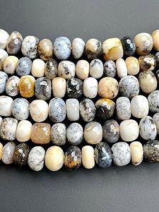 Бусины из натурального дендритного опала, рондель, ограненные, 8,5-9 мм, нить длиной 33 см бусины из драгоценных камней для ожерелья, браслета synthetic.ua - Фото 1