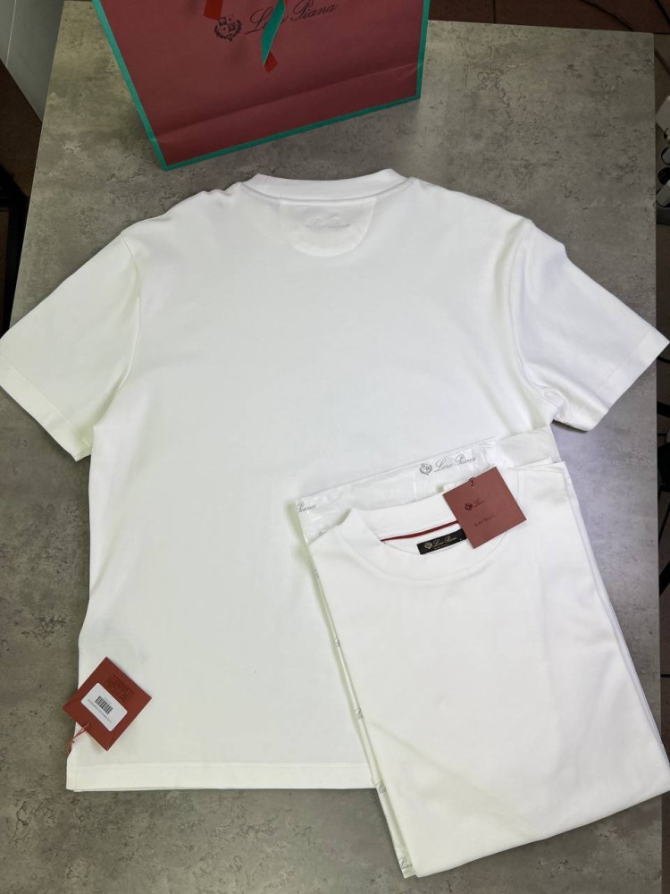 Футболка Loro Piana classic біла f662, фото №6