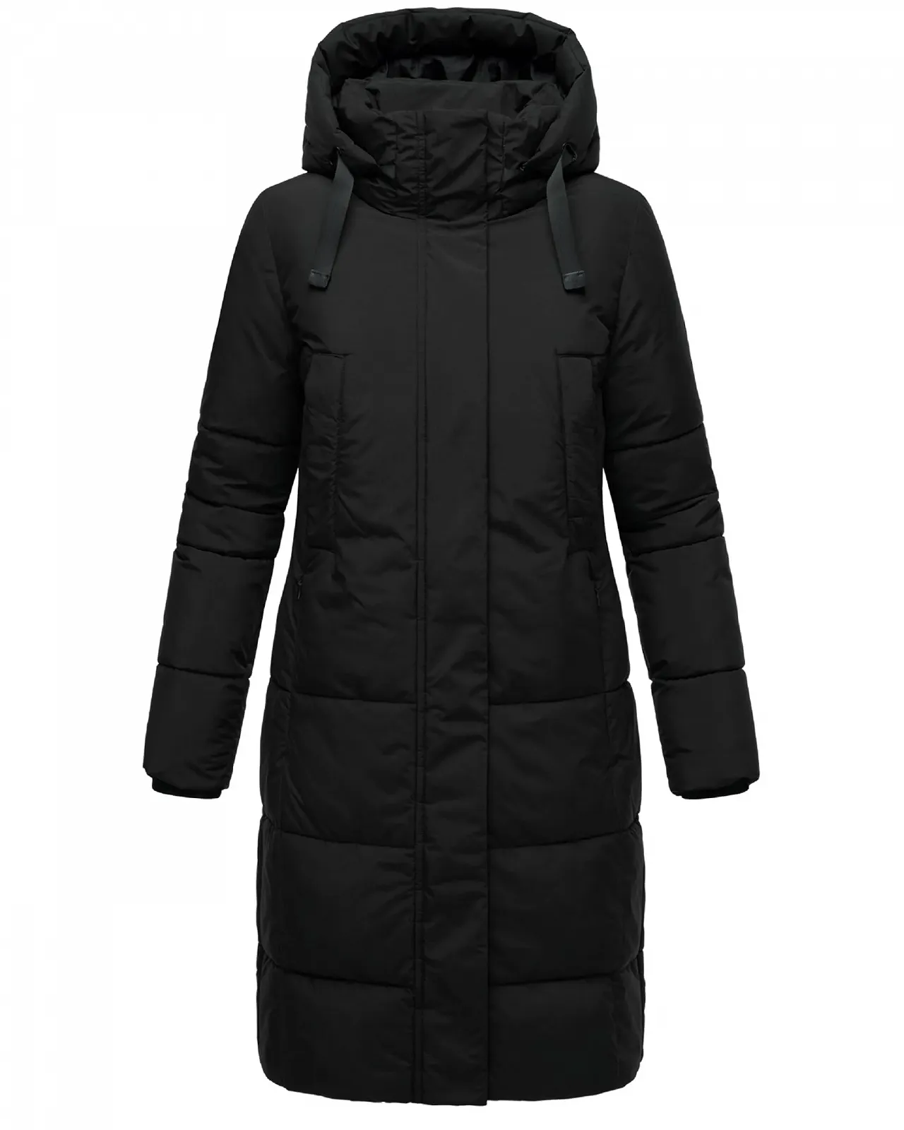 Пальто зимове MARIKOO Laryaa XVI Жіноче Тепле стьобане Довге зі знімним капюшоном, фото №1