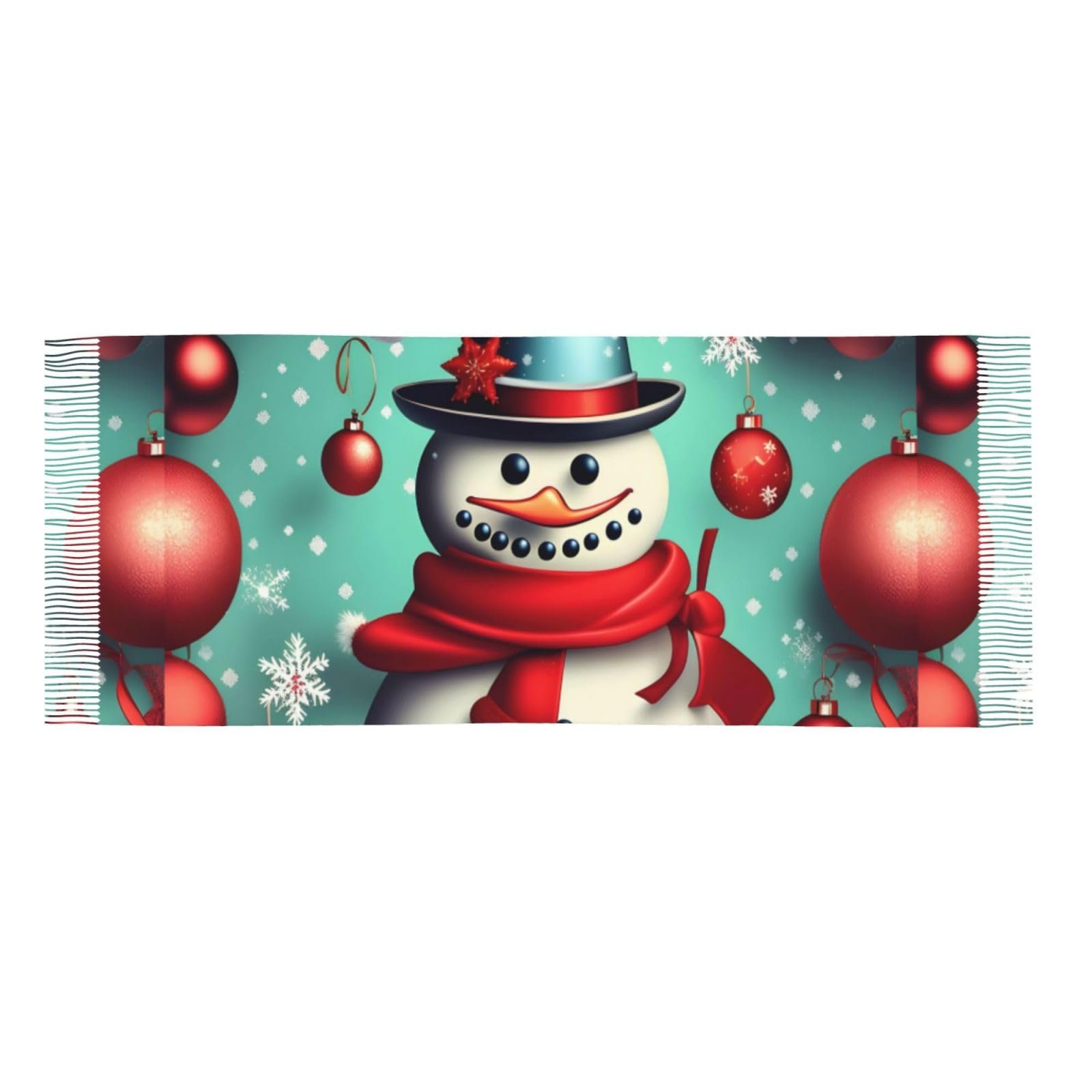 Шаль XULLZH С принтом "Merry Christmas Day" Осенне-зимняя искусственный кашемир, фото №5