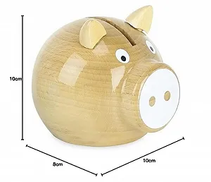 Скарбничка Vilac 5129W Piggy Bank Поросятко Дерев'яна L synthetic.ua - Фото 1
