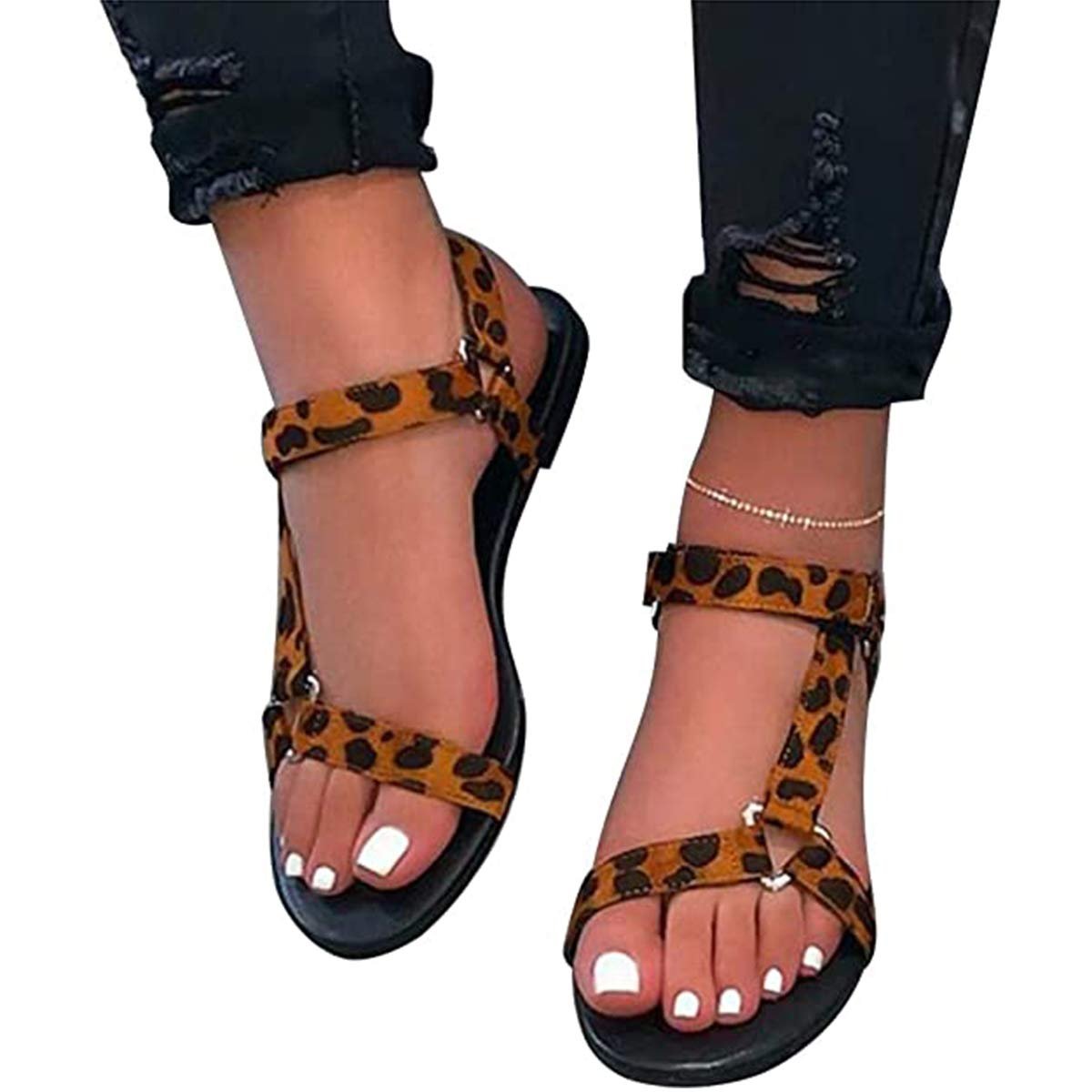 Босоніжки CrEev Жіночі Плоскі Відкритий Носок, фото №1