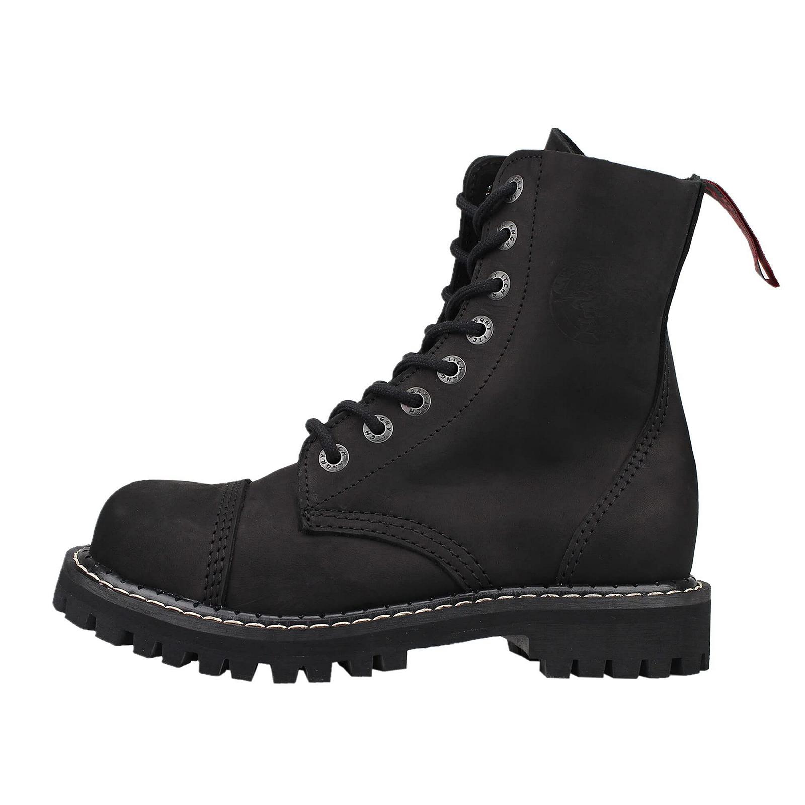 Черевики Angry Itch 08-Hole Vintage Leather Чорні, фото №2