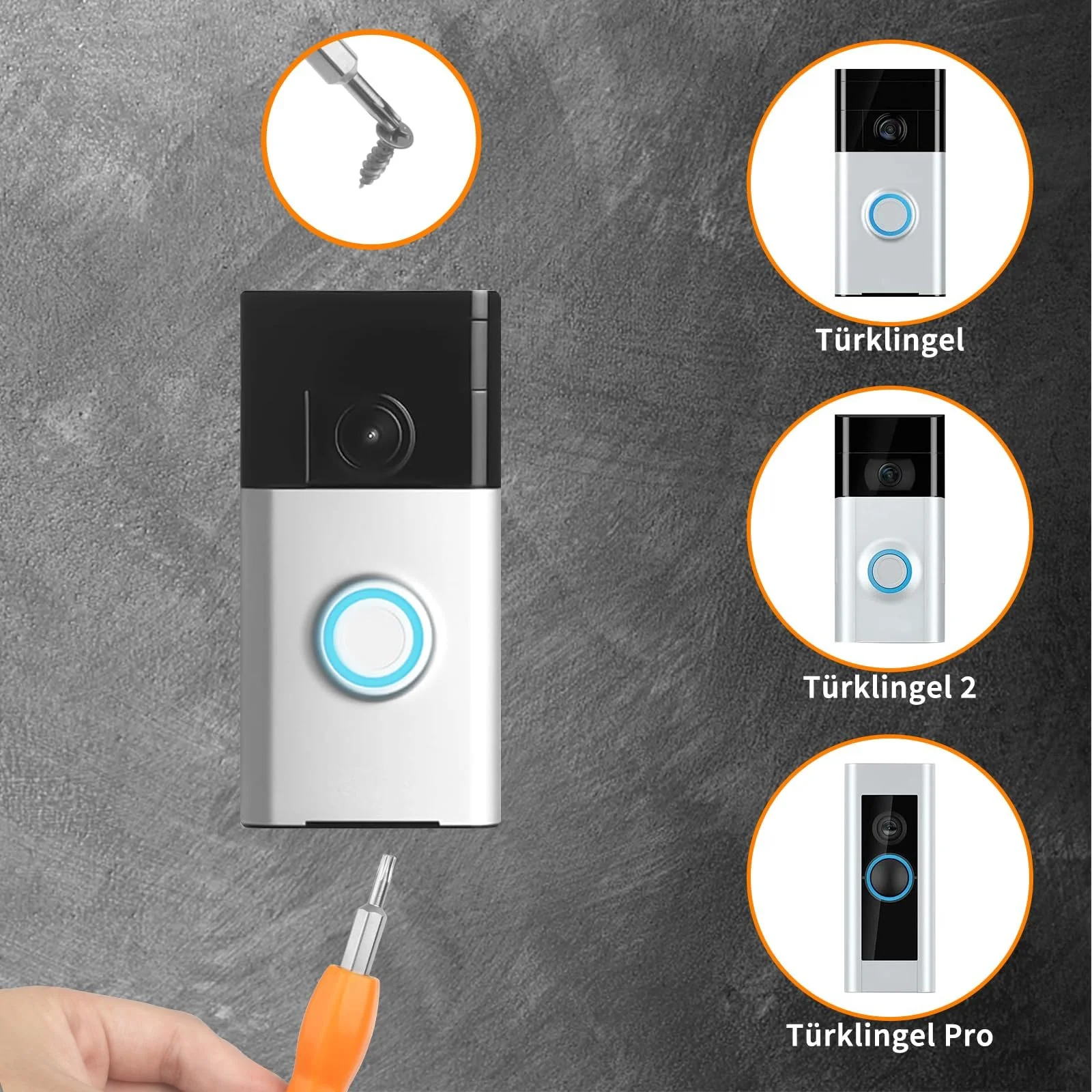 Набір викруток для відеодзвінка Ring T6 T15 двосторонні 3 шт., фото №7