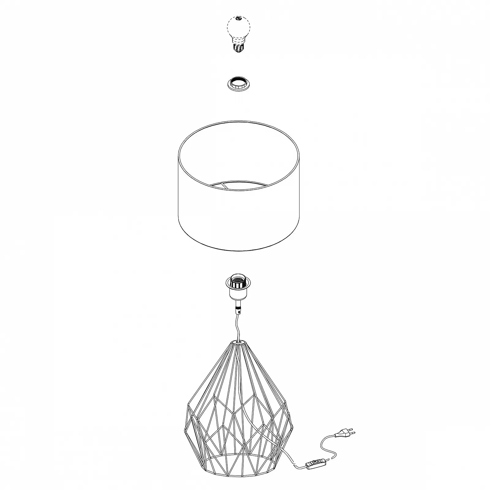 Настільна лампа Eglo Carlton 2, фото №4