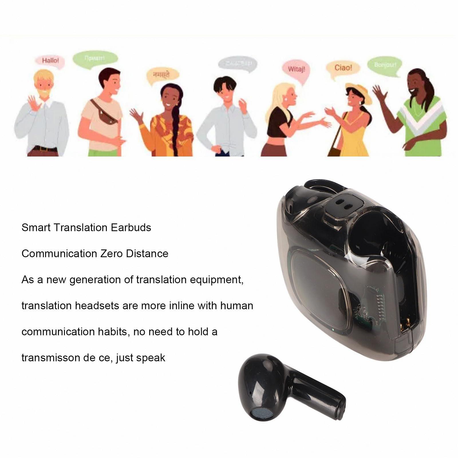 Наушники-переводчики Jectse, 74 языка 70 акцентов TM60 Bluetooth V5.3, интеллектуальное шумоподавление, фото №5