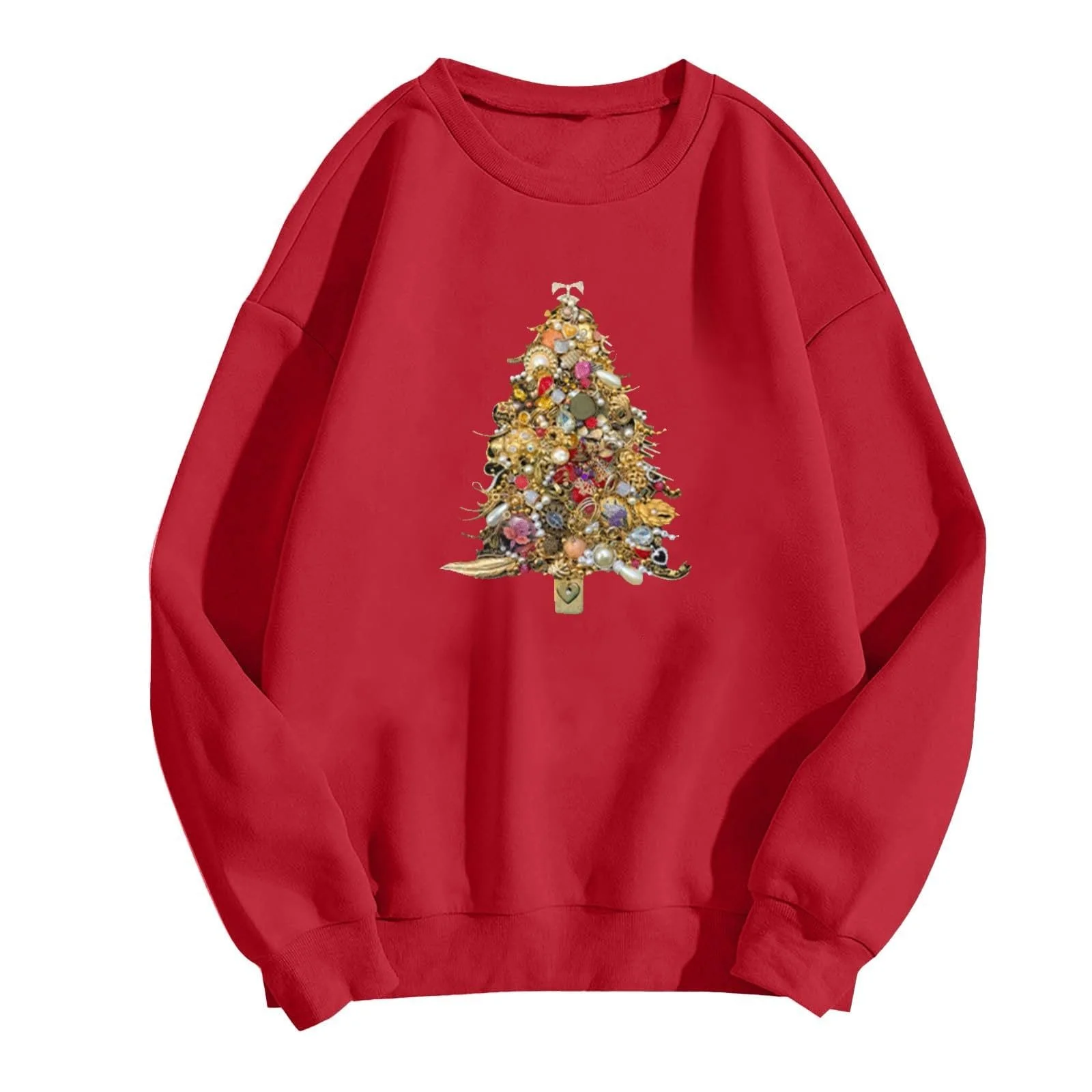 Женская толстовка Nuaoxyeu с принтом рождественской елки, фото №4 Женская толстовка Nuaoxyeu с принтом рождественской елки, фото №4