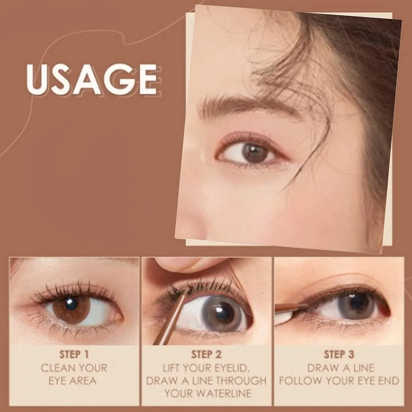 Підводка для очей Non Dizzy 1 g, швидковисихаюча, довготривала, високопігментована, фото №4 Підводка для очей Non Dizzy 1 g, швидковисихаюча, довготривала, високопігментована, фото №4