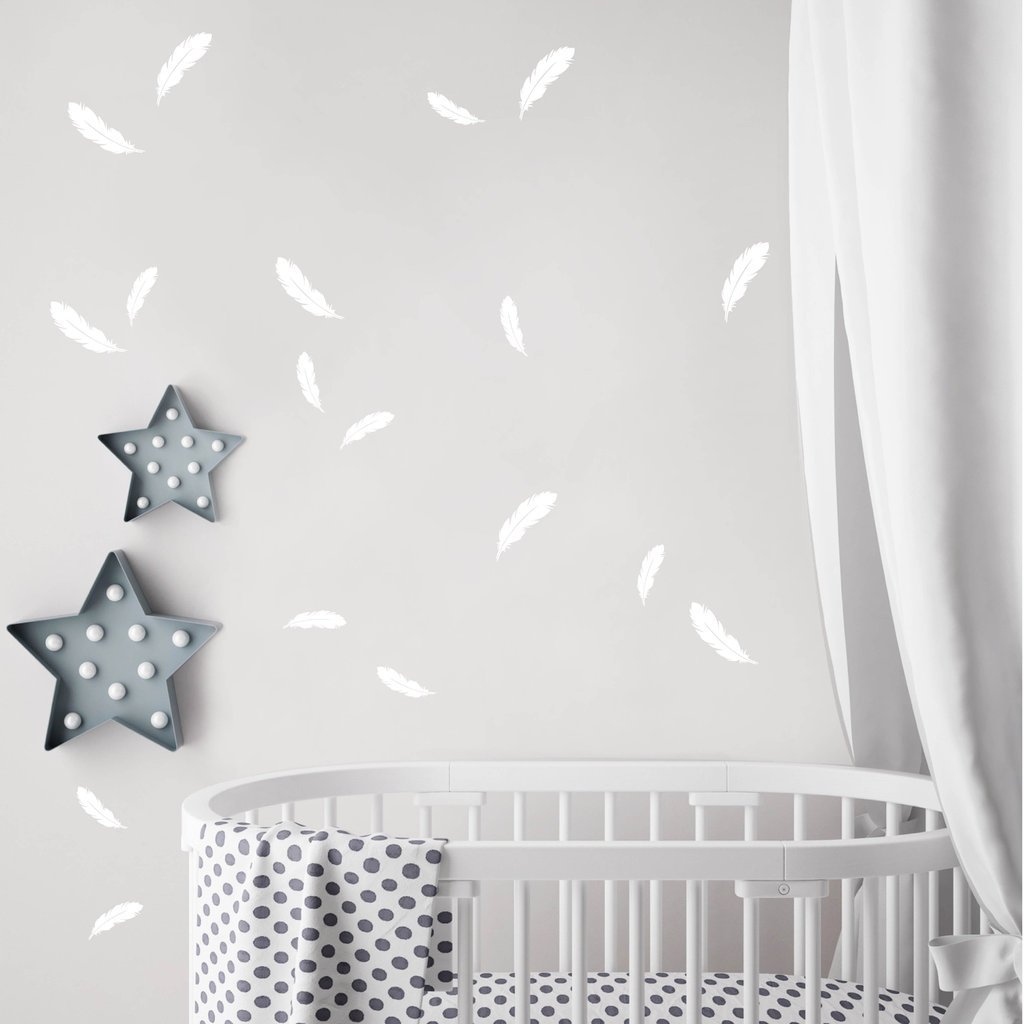 Наклейки на стіну Wandtattoo-Loft® Feathers 30 шт Білий, фото №4 Наклейки на стіну Wandtattoo-Loft® Feathers 30 шт Білий, фото №4