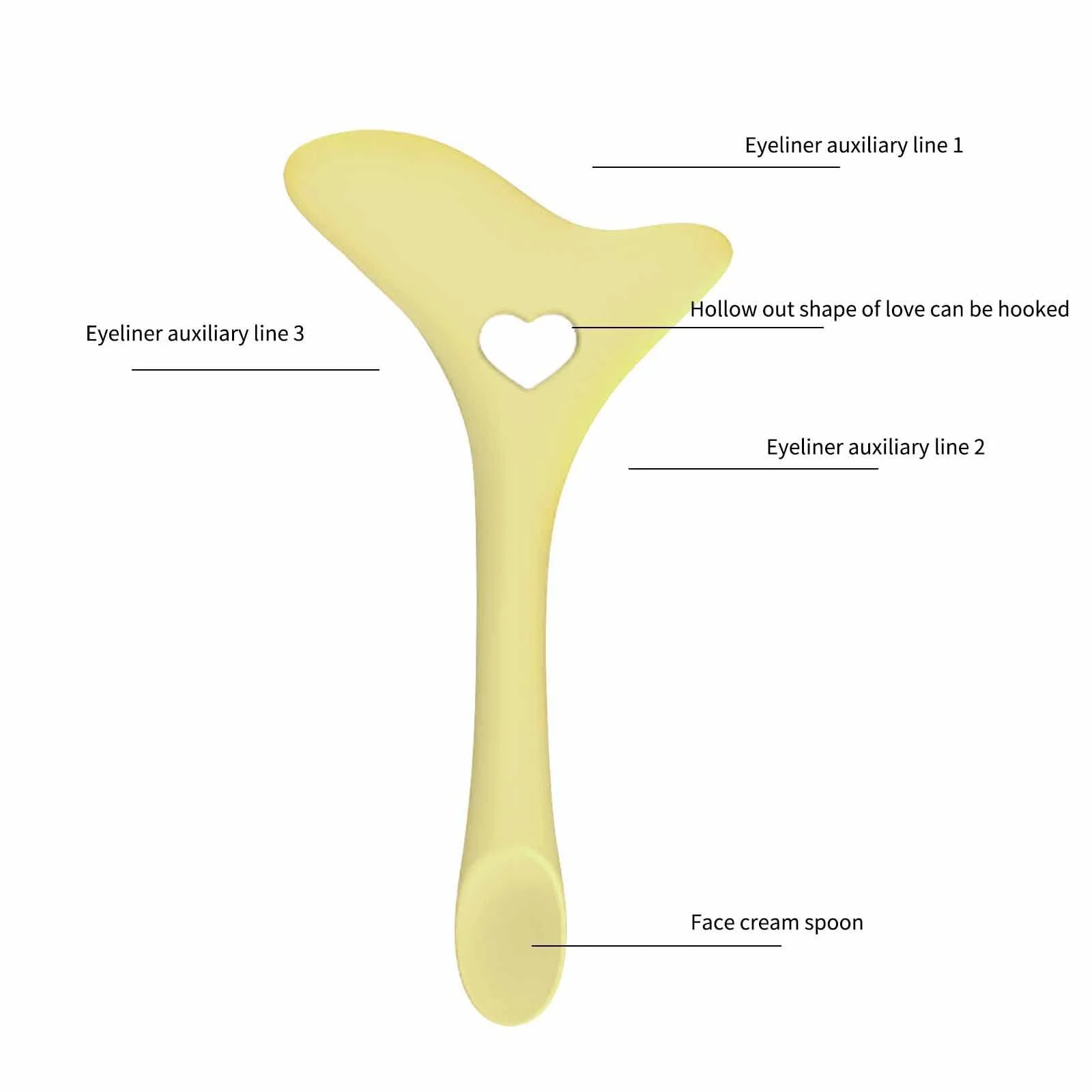Трафарет для підводки очей Силіконовий Багаторазовий Жовтий, фото №5