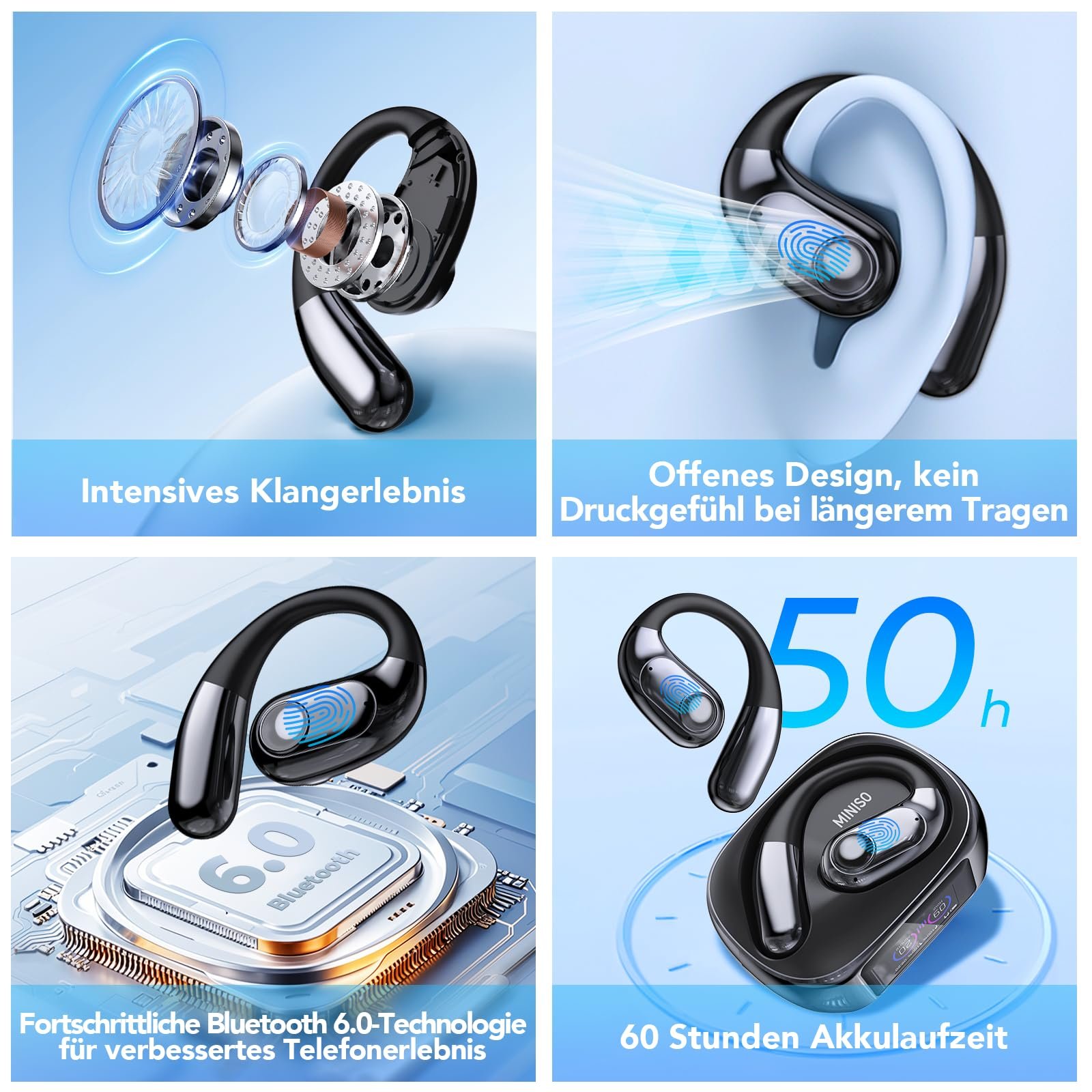 Навушники-перекладач MINISO MS193 Ki, 3-в-1 Голосовий 135 мов, фото №4