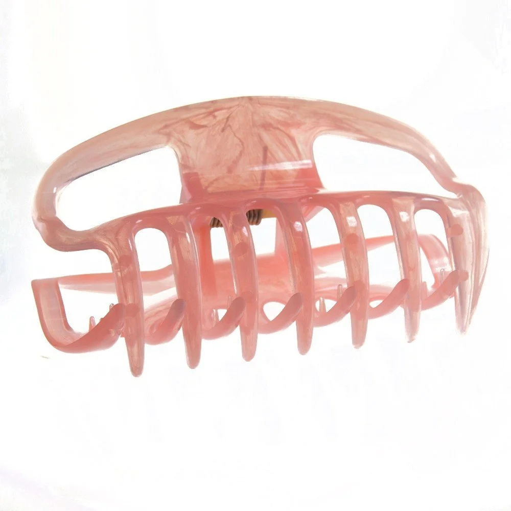 Заколка для волос открытая большая 10 см Salmon, фото №1