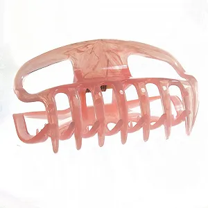 Заколка для волос открытая большая 10 см Salmon - Фото 1