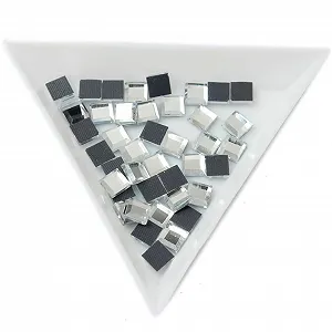 Квадратний Кристал DINZHHENGYIN 3 mm, 4 mm, 5 mm, 8 mm, 3D Дизайн, Скло, Колір: 5x5mm 300Pcs - Фото 1