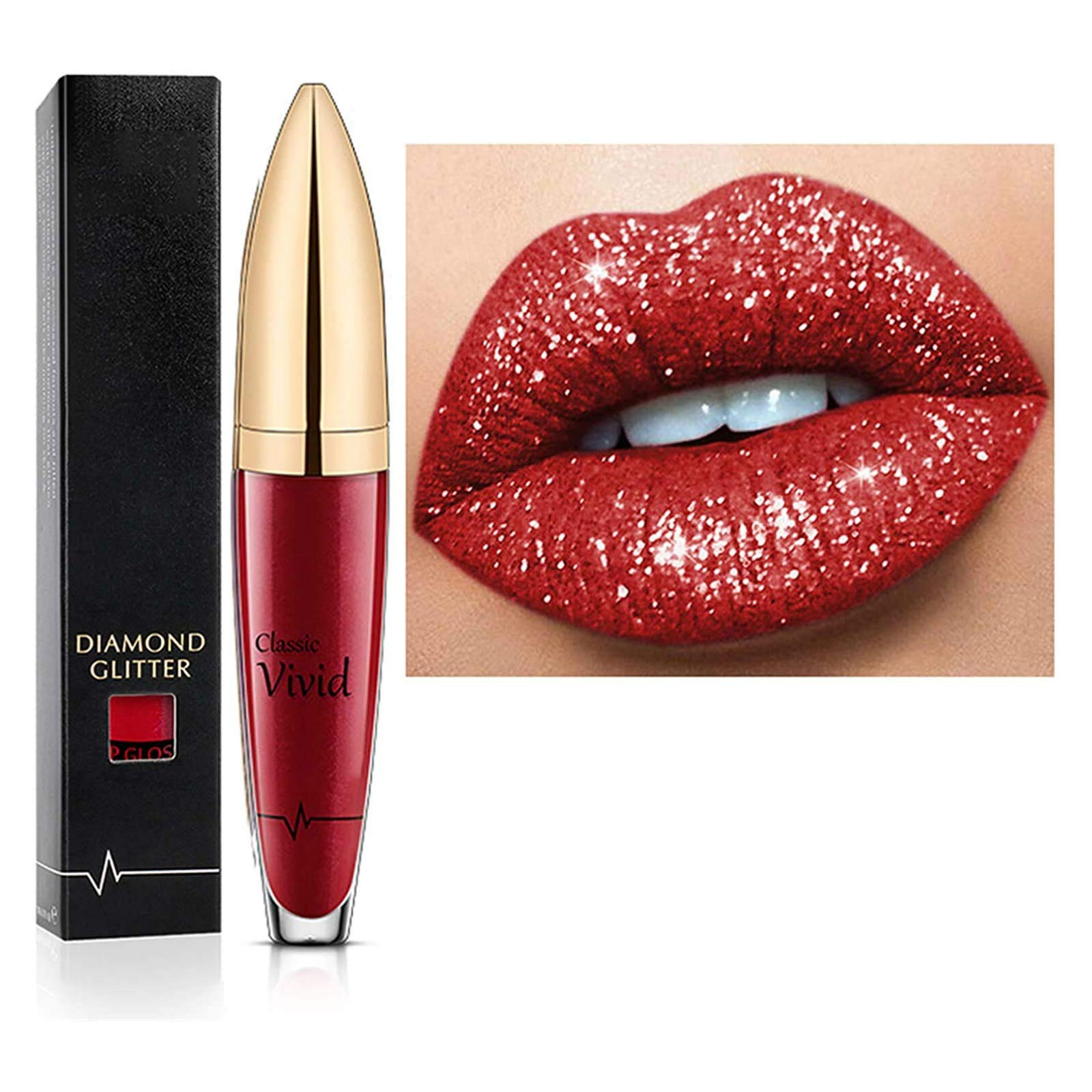 Блиск для губ Diamond Shiny Waterproof Matte Diamond Shimmer 18 кольорів, Відтінок 10, фото №1