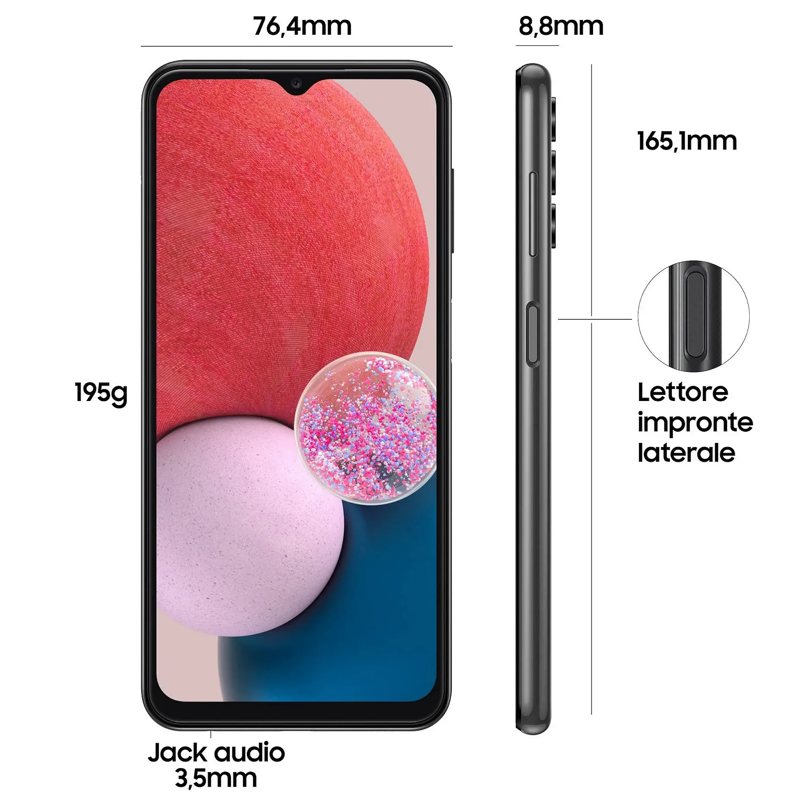 Смартфон Samsung Galaxy A13 SM-A137FZKUEUE 3/32GB Black, фото №2