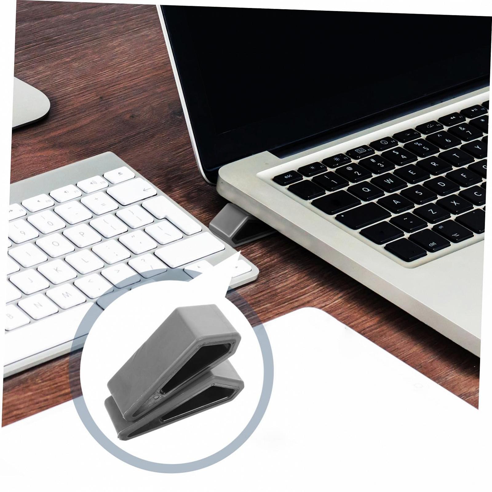 Подставка для ноутбука эргономичная, портативная, регулируемая по высоте, противоскользящая, вентилируемая, компактная, 2 шт., фото №2 Подставка для ноутбука эргономичная, портативная, регулируемая по высоте, противоскользящая, вентилируемая, компактная, 2 шт., фото №2