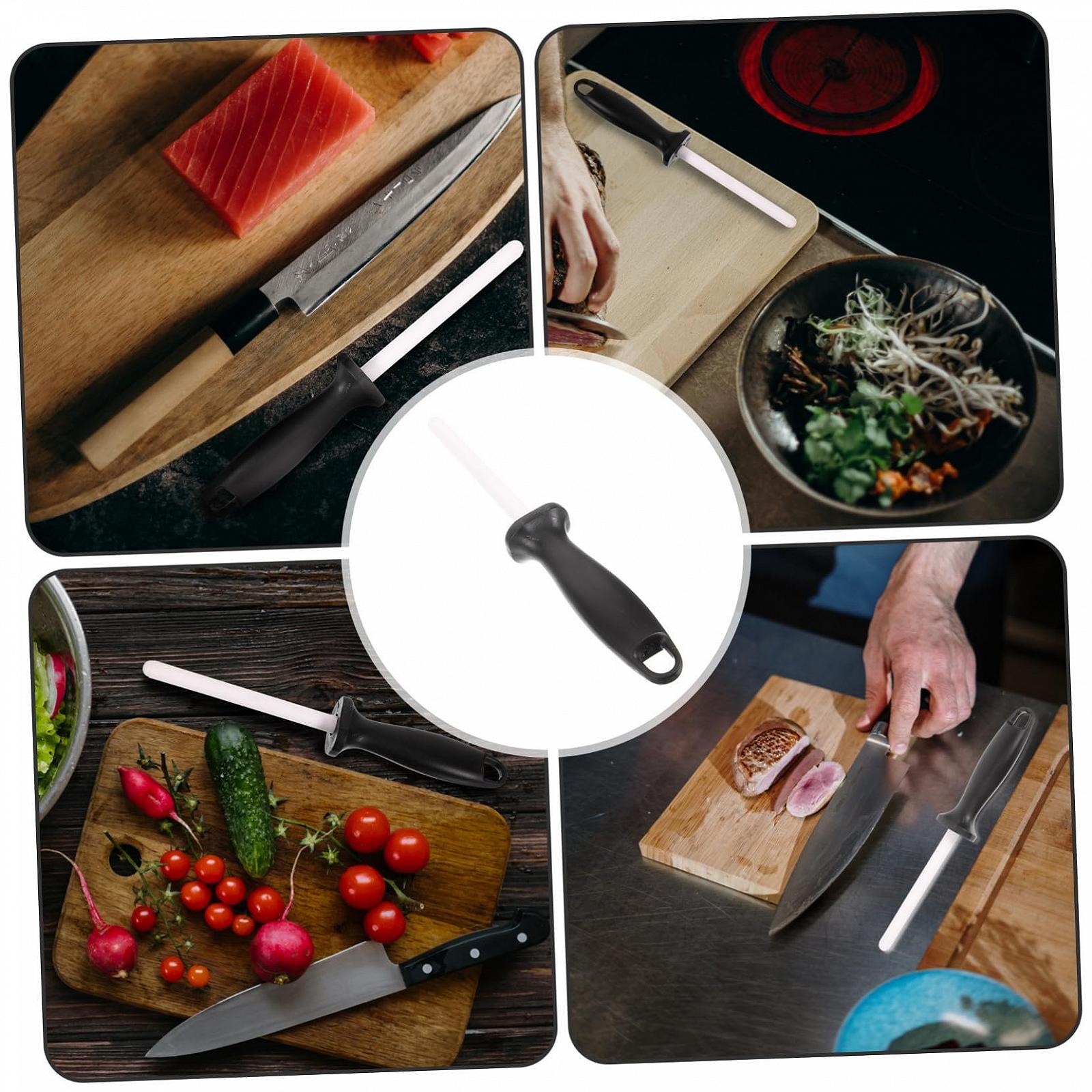 Керамический мусат для ножей Homoyoyo с эргономичной ручкой многофункциональный, фото №7