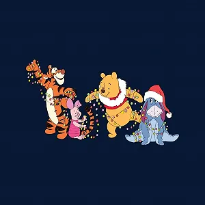 Женский свитшот Disney Рождественский Винни Пух и друзья, рождественские огни synthetic.ua - Фото 1