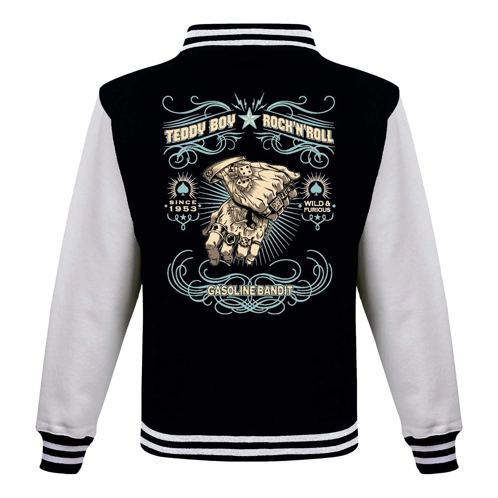 Бейсбольна куртка Gasoline Bandit Rockabilly College Old School Hot Rod Let The Good Times Roll, фото №1