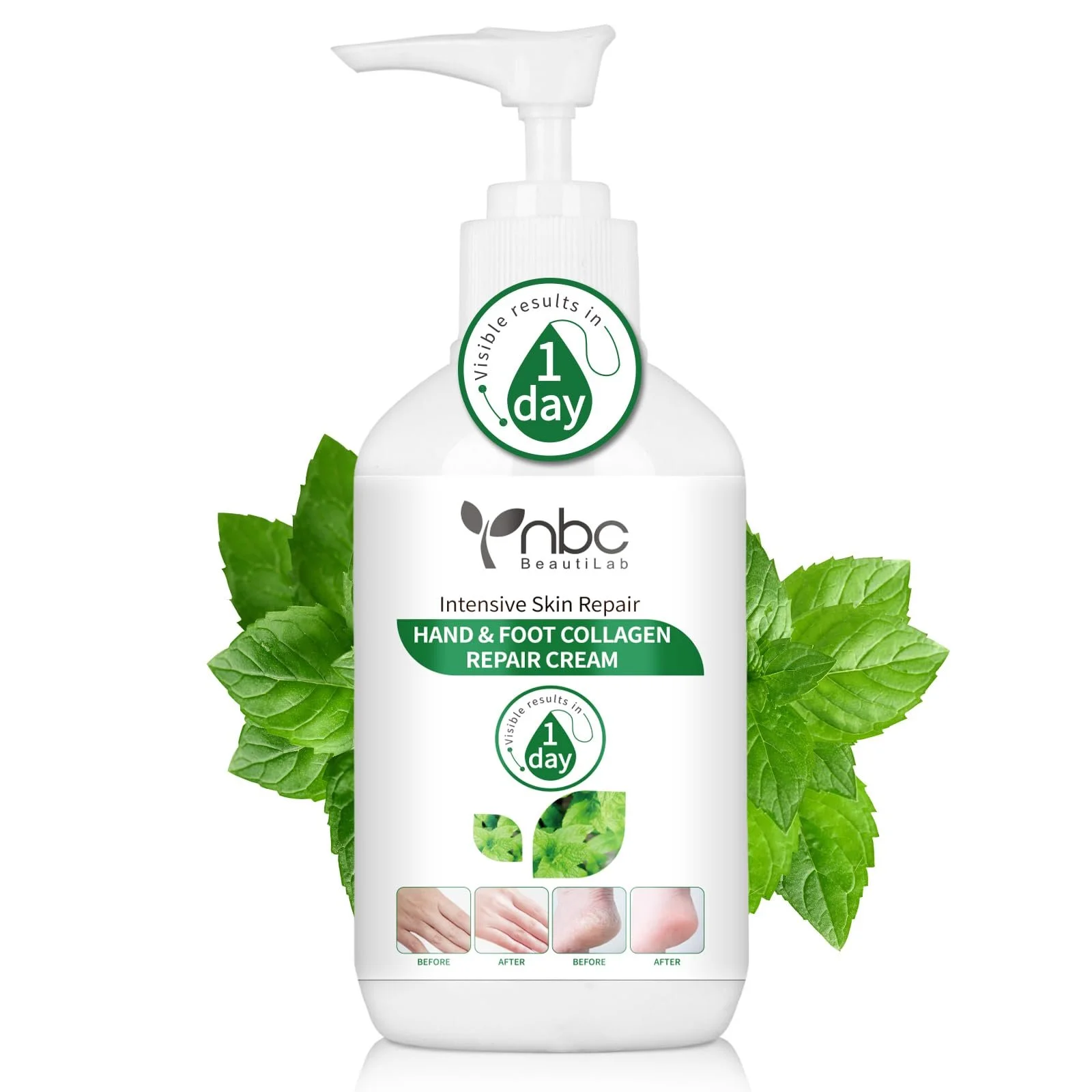 Крем для ног Foot Cream для сухой и потрескавшейся кожи, с глицерином, витамином E и мятой, 250 мл, фото №1