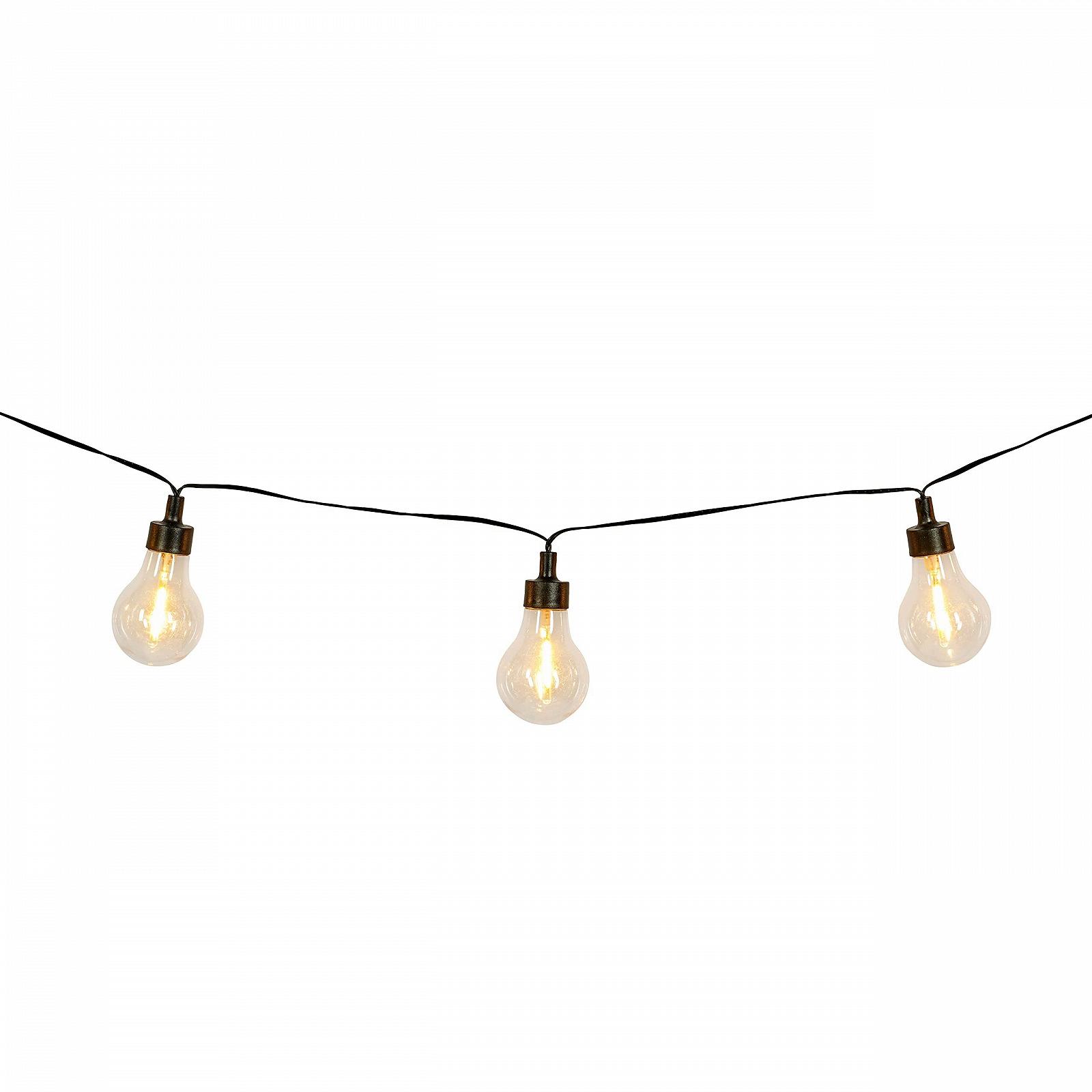 Гірлянда Lights4fun 20 LED Сонячна для вечірок, вулична, ретро, кульки, фото №7