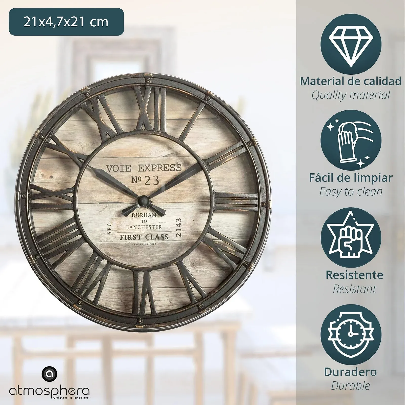 Механические часы Well Home Пластик Коричневый, фото №2 Механические часы Well Home Пластик Коричневый, фото №2