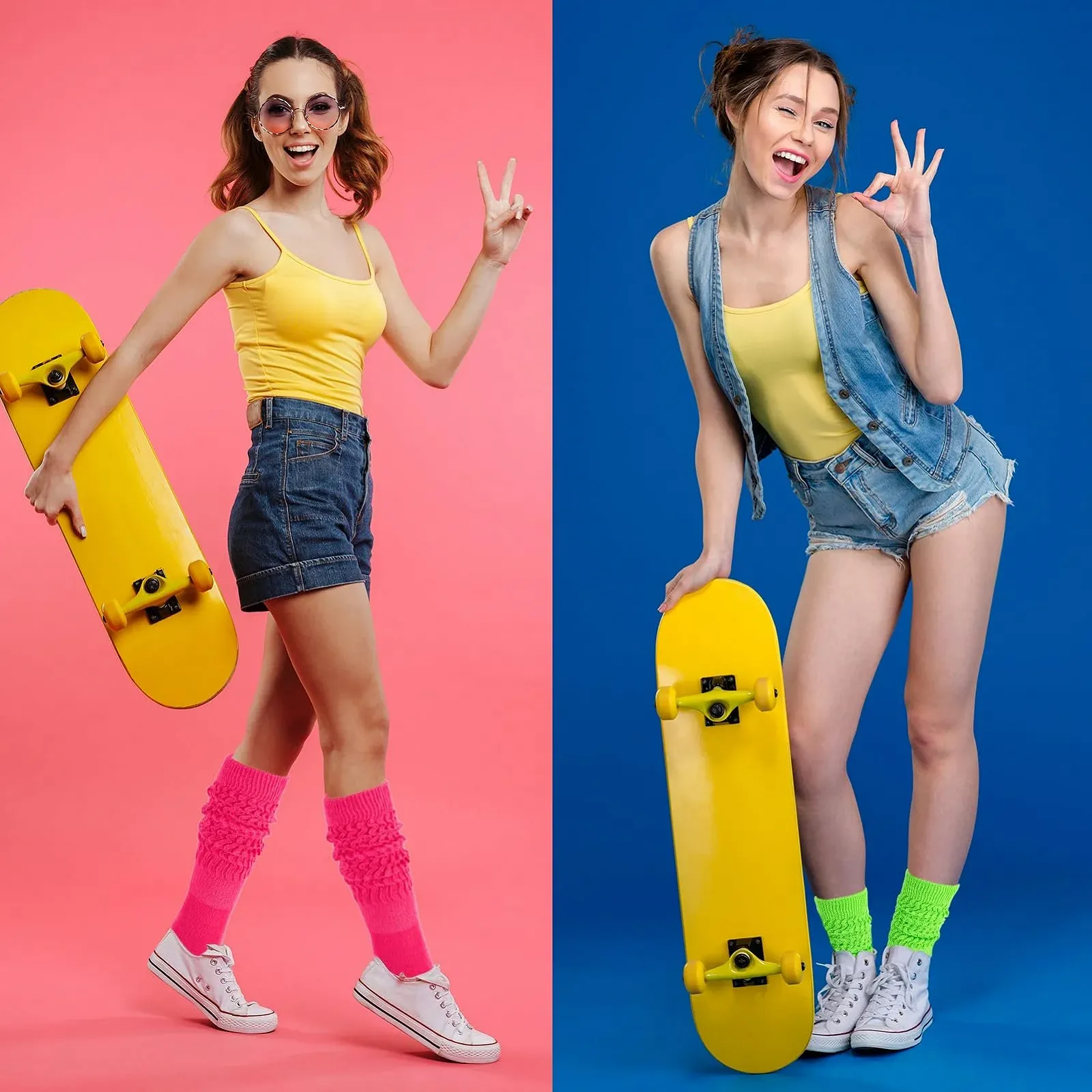 Жіночі шкарпетки Slouch, 3 пари неонових шкарпеток, фото №5 Жіночі шкарпетки Slouch, 3 пари неонових шкарпеток, фото №5