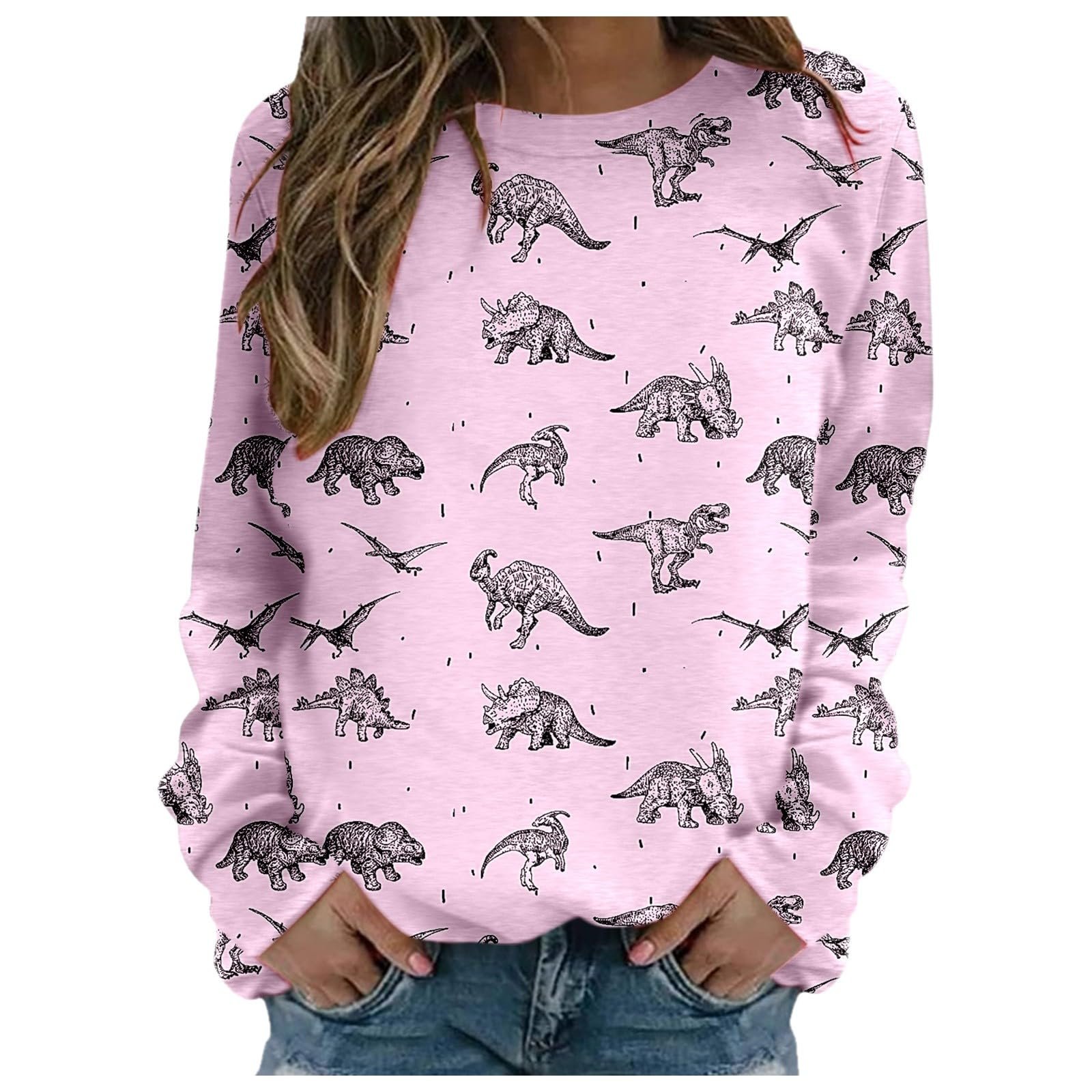 Жіночий пуловер Динозавр, графіка, вільний крій, фото №1 Жіночий пуловер Динозавр, графіка, вільний крій, фото №1