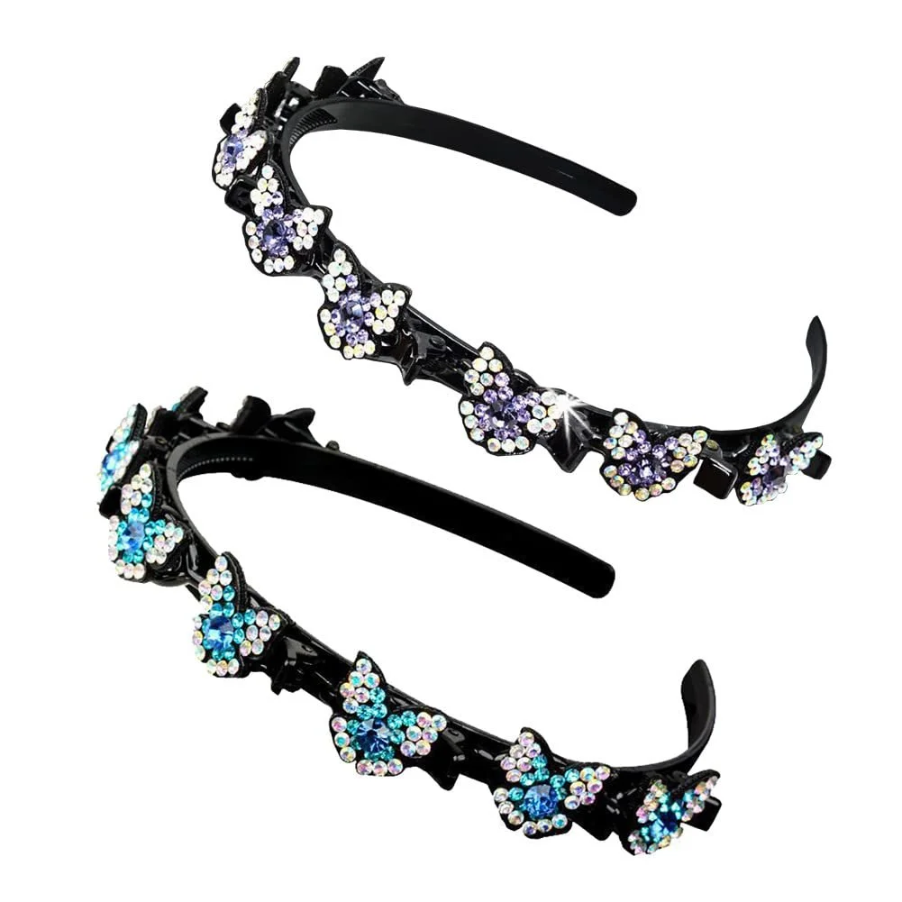 Набір обручів для волосся з блискітками та кліпсами, 2 шт., фото №1 Набір обручів для волосся з блискітками та кліпсами, 2 шт., фото №1