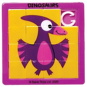 Набор пазлов-пятнашек Baker Ross AX611 Dinosaur Sliding Puzzles 6 шт. synthetic.ua - Фото 1