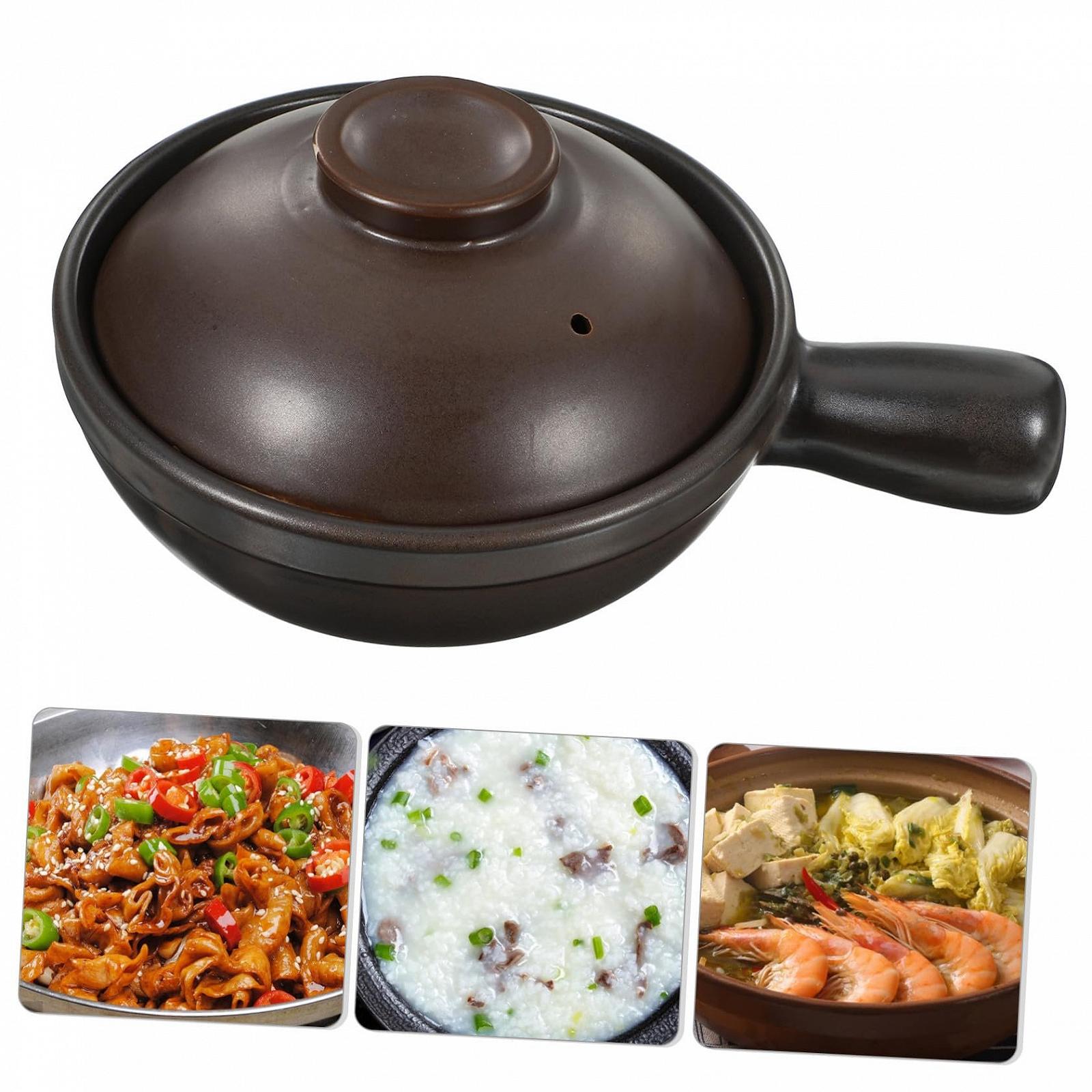 Ківш керамічний жаростійкий з кришкою та ручкою 650 мл для рису та запіканок, фото №9