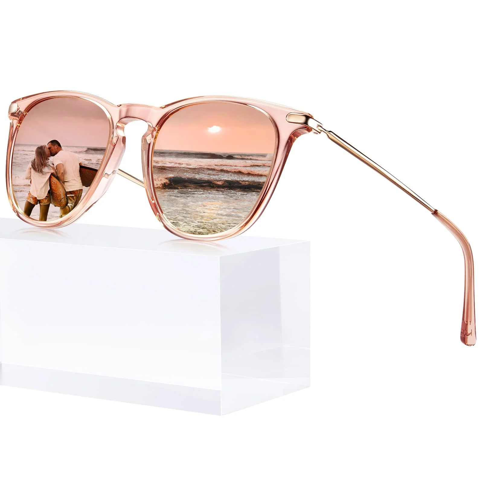 Сонцезахисні окуляри Vintage CARFIA Поляризовані Чорна оправа, сірі лінзи, 1, фото №2