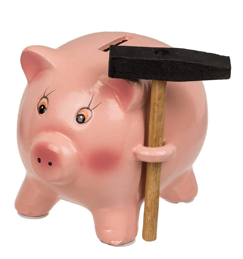 Скарбничка Ceramic Piggy Bank З молотком Маленька Керамічна Поросятко, фото №1