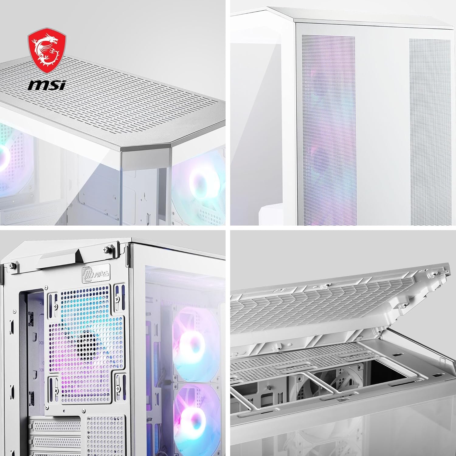 Корпус для ПК MSI MAG PANO M100R PZ Micro-ATX Білий, фото №5 Корпус для ПК MSI MAG PANO M100R PZ Micro-ATX Білий, фото №5