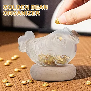 Скарбничка скляна у формі риби прозора synthetic.ua - Фото 1