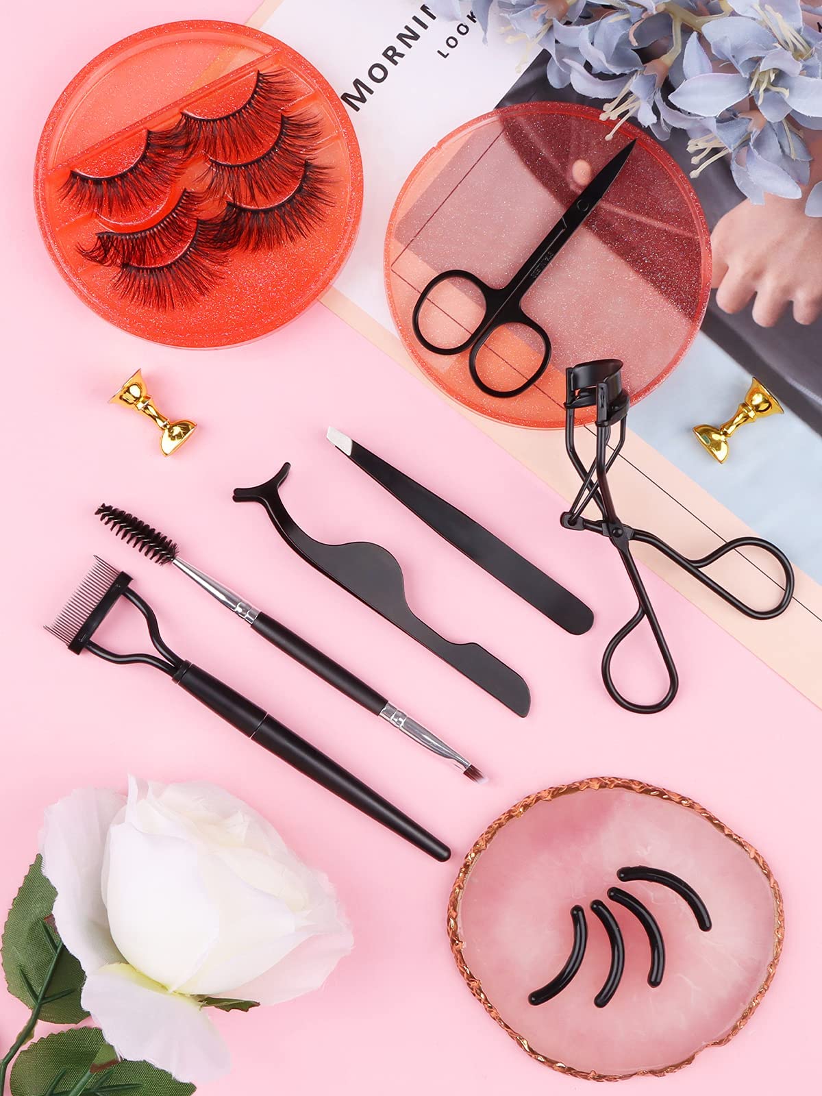 Набір EBANKU Eyelash Comb Curler 7 штук для брів Двосторонній щіточка для макіяжу, фото №7